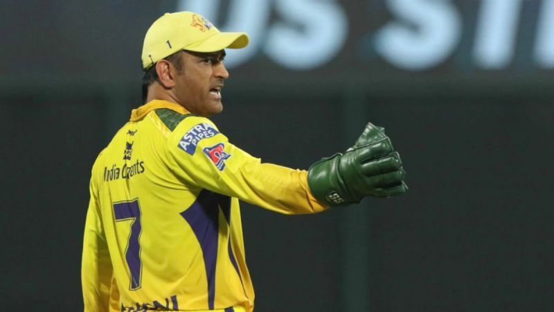 CSK skipper MS Dhoni during IPL 2021