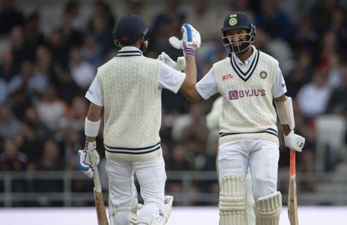 Virat Kohli and Cheteshwar Pujara are at the crease at stumps on Day 3