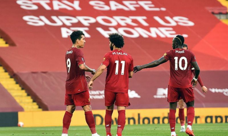 Mohamed Salah, Roberto Firmino and Sadio Mane (from left to right) form a potent attacking trio.