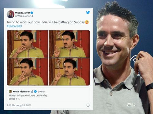 Kevin Pietersen and Wasim Jaffer's exchange on Twitter