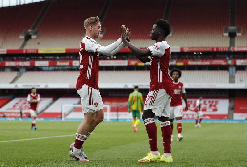 Smith-Rowe and Saka were two shining lights for Arsenal last season