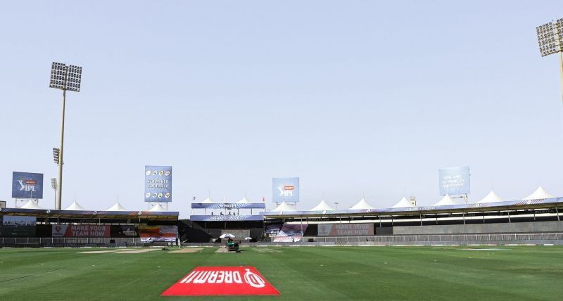 Sharjah cricket stadium. Pic: RCB/ Twitter