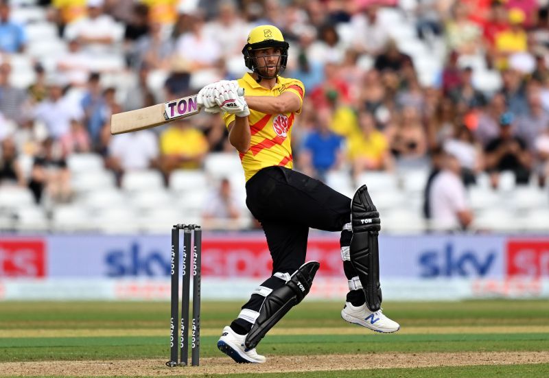 Dawid Malan of Trent Rockets plays a shot during The Hundred. Pic: Getty Images