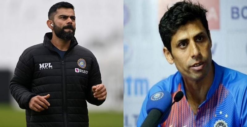(Left) Team India captain Virat Kohli in the nets at The Oval. Pic: Getty Images (Right) Ashish Nehra
