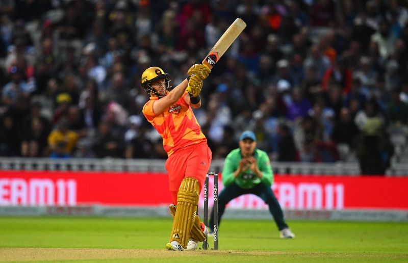 Liam Livingstone of Birmingham Phoenix plays a shot during The Hundred. Pic: Getty Images