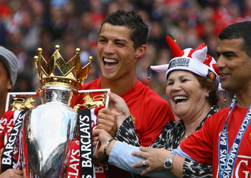 MRonaldo with the Premier League titl