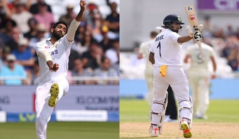 Jasprit Bumrah and KL Rahul. Pic: Getty Images