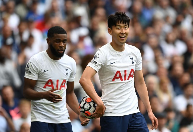 Son Heung-min (right) scored the winner for Tottenham Hotspur against Manchester City