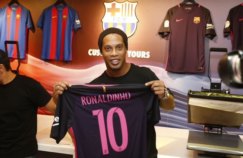 Ronaldinho returned to Barcelona as an ambassador