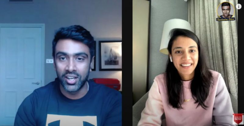 Smriti Mandhana featured on Ashwin&#039;s YouTube channel.