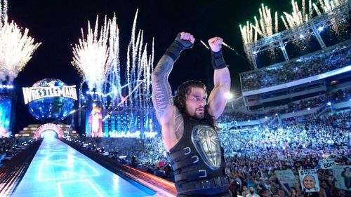 Roman Reigns after defeating The Undertaker at WrestleMania 33