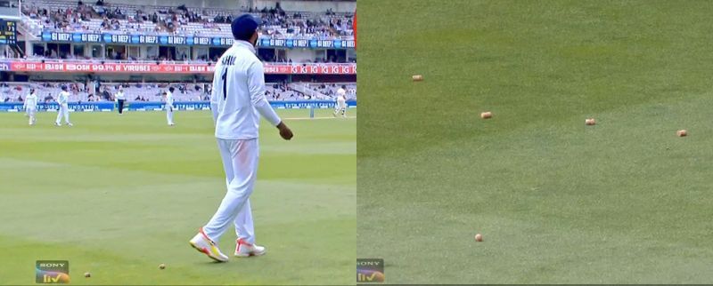 Fans throw bottle corks at KL Rahul.