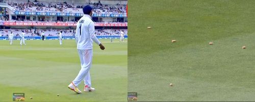 Fans throw bottle corks at KL Rahul.