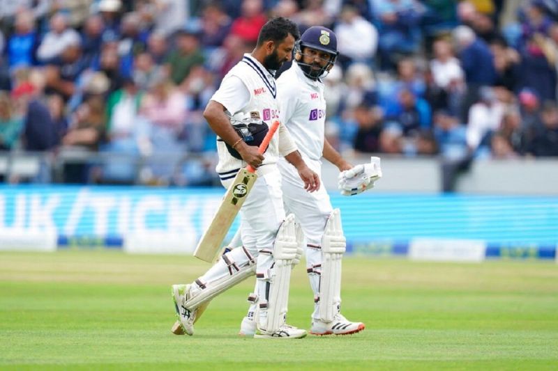 Cheteshwar Pujara(L) and Rohit Sharma(R) were India's best batters in the 3rd Test.