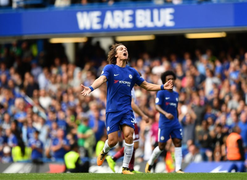 Luiz donning jersey number 30 in a Premier League match