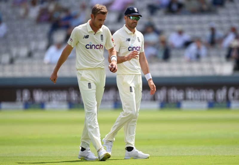 Stuart Broad (left) and James Anderson