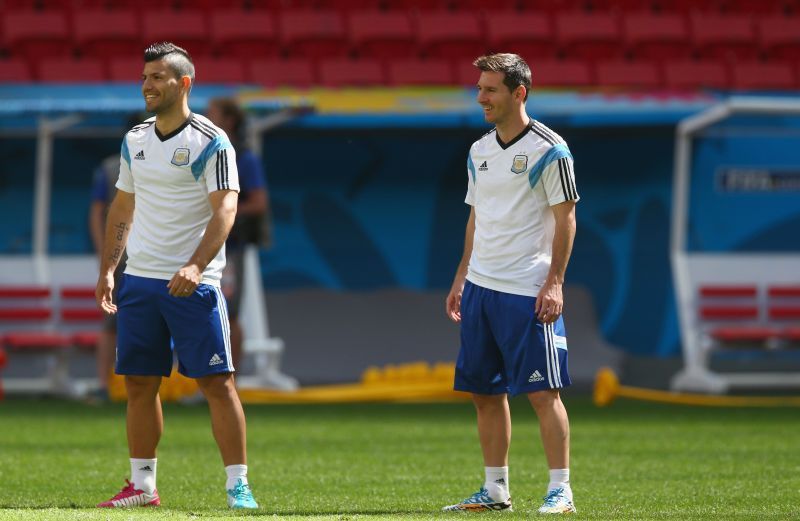 Sergio Aguero (left) and Lionel Messi