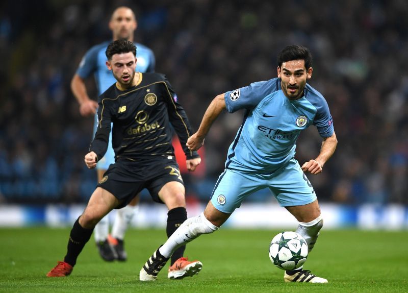 Patrick Roberts (left) in action for Celtic against parent club Manchester City