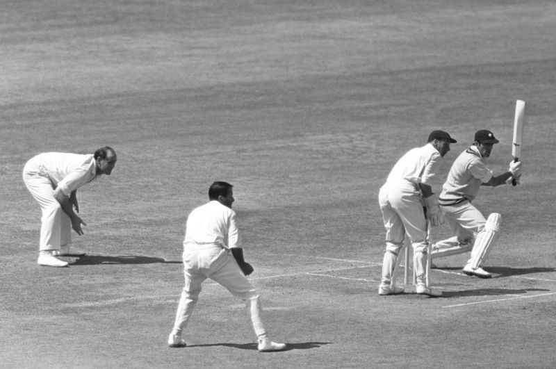 MAK Pataudi en route to his century in the second innings.