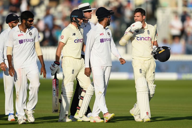 Bumrah and Anderson having a go at each other on Day 3.