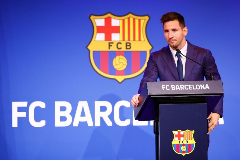 Lionel Messi had his final press conference for Barcelona on August 8