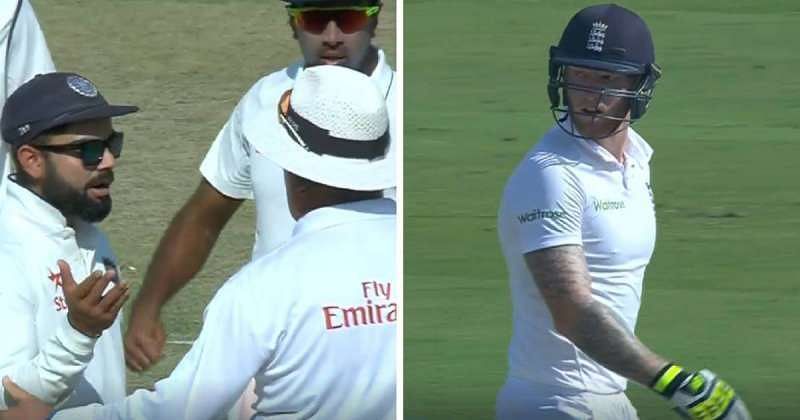 Virat Kohli and Ben Stokes gave each other send-offs in 2016 during the Mohali Test