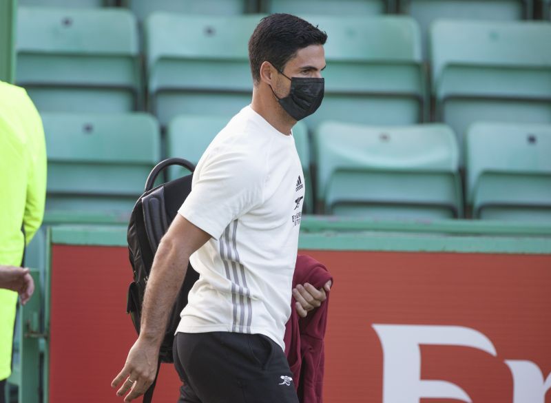 Arsenal manager Mikel Arteta left Pierre-Emerick Aubameyang and Alexandre Lacazette out of the squad that faced Brentford (Photo by Steve Welsh/Getty Images)