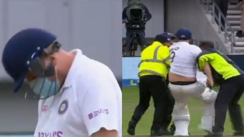 Pitch invader Jarvo at Headingley during Day 3 of the India vs. England Test match