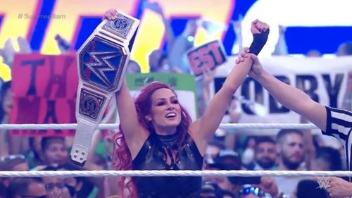 The new SmackDown Women's Champion, Becky Lynch