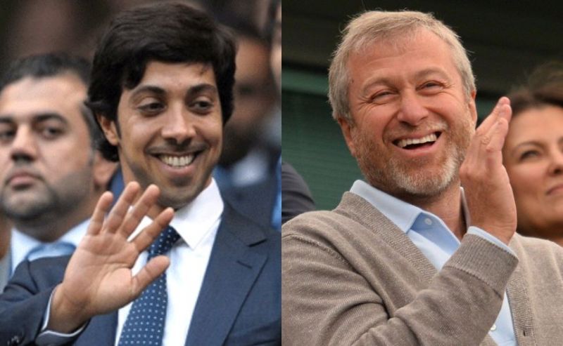 Manchester City owner Mansour bin Zayed Al Nahyan and Chelsea owner Roman Abramovich