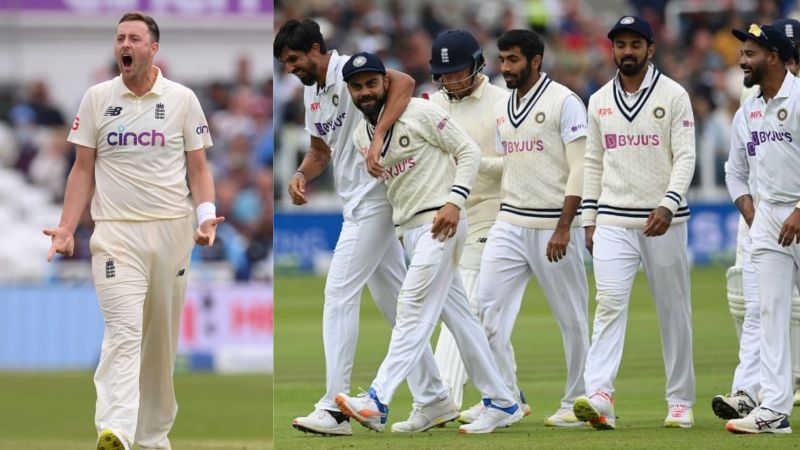 Ollie Robinson (L) and Team India