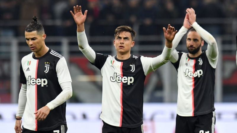 Cristiano Ronaldo, Paulo Dybala and Gonzalo Higuain (from left to right)