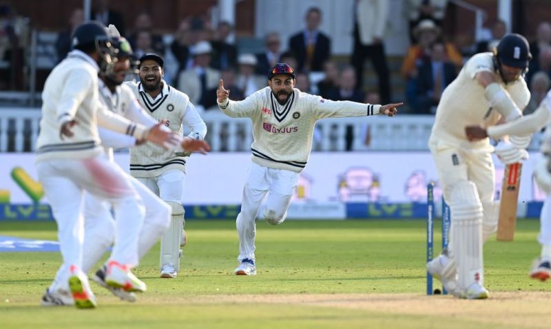 Team India celebrate after picking the final England wicket