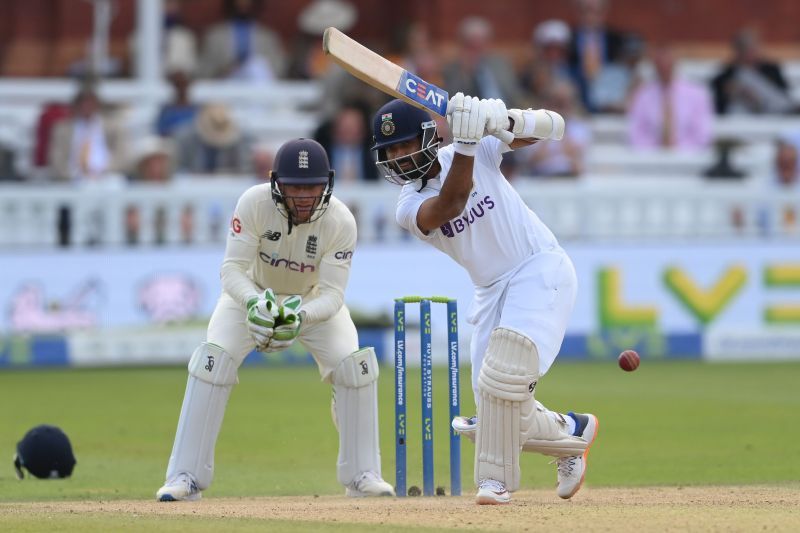 Ajinkya Rahane during his innings of 61 at Lord&#039;s. Pic: Getty Images