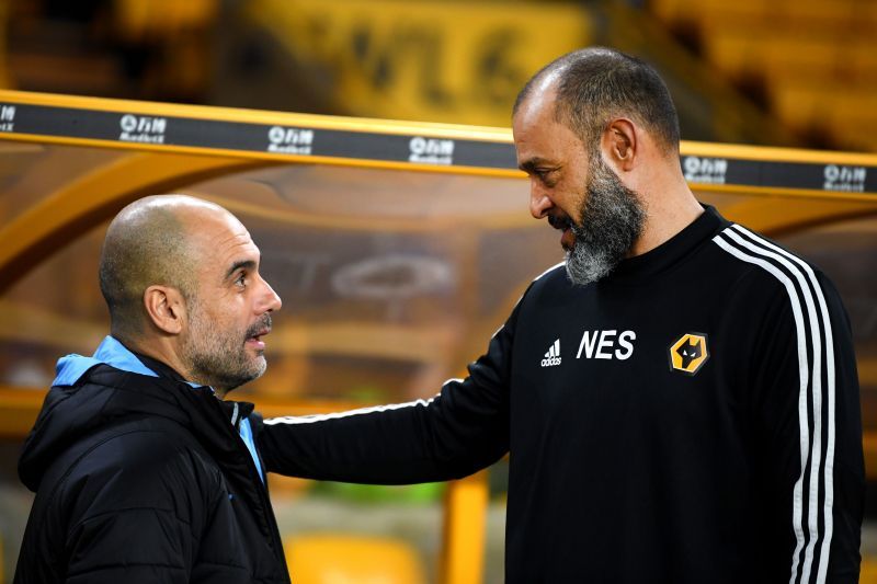 Pep Guardiola face Nuno Espirito Santo on the touchline once more