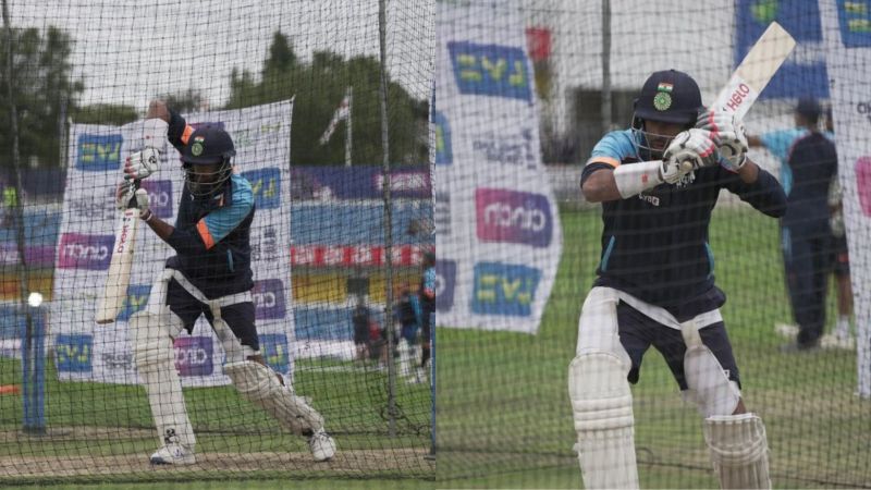 Ravichandran Ashwin&#039;s left-handed poses from Thursday&#039;s Twitter post.