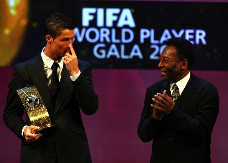 Ronaldo and Pele during the FIFA World Player Gala in 2009