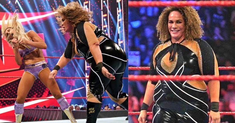 Nia Jax and Charlotte Flair landed real strikes during the chaotic RAW match.