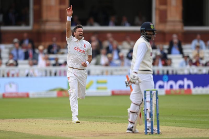 Jimmy Anderson celebrates his five-for at Lord&rsquo;s. Pic: Getty Images
