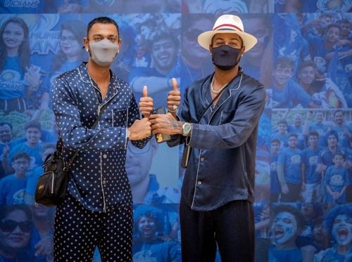 Mumbai Indians (MI) cricketers Hardik Pandya and Krunal Pandya. Pic: Mumbai Indians