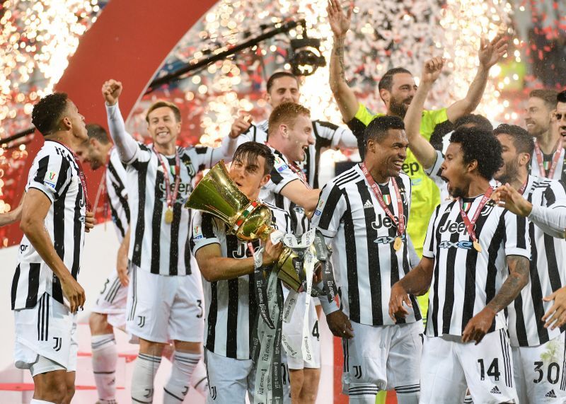 Paulo Dybala (holding trophy) is yet to sign a contract extension at Juventus