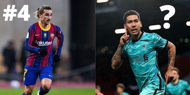 Both Griezmann and Firmino have excellent defensive output