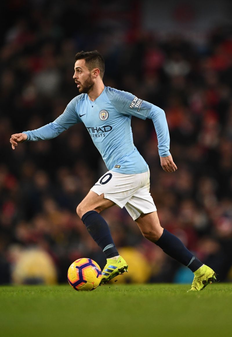 Bernardo Silva in action for Manchester City