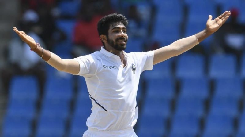 Jasprit Bumrah celebrating a wicket The classic Kohli front foot glance