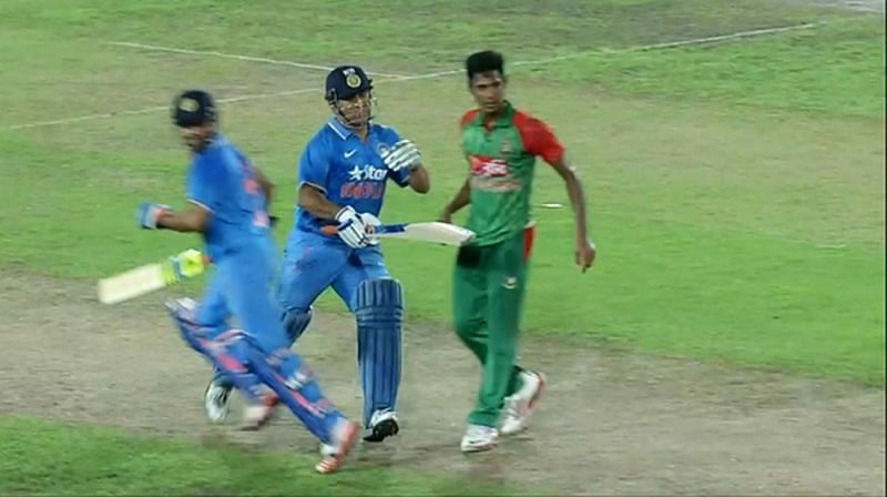 MS Dhoni and Mustafizur Rahman had an infamous collision in 2015.