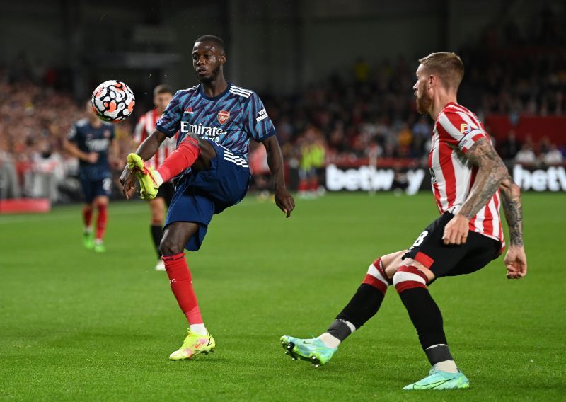 Nicolas Pepe was one of Arsenal's few attacking threats against Brentford.