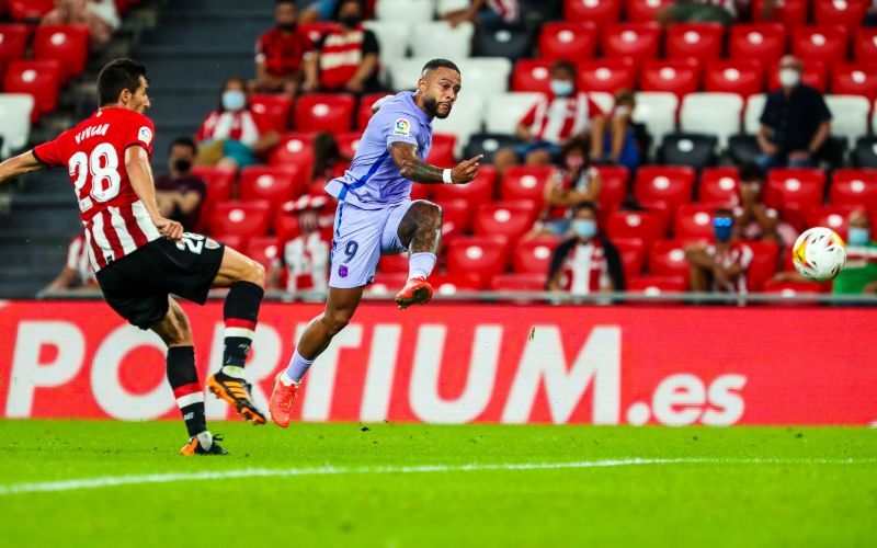 Memphis Depay scored to snatch a draw for Barcelona against Athletic Bilbao.