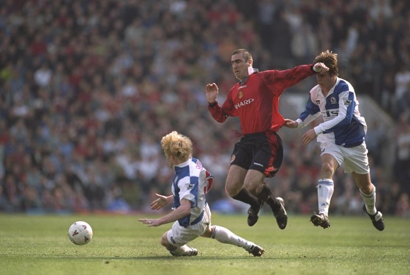 Eric Cantona (centre) is a Manchester United legend.