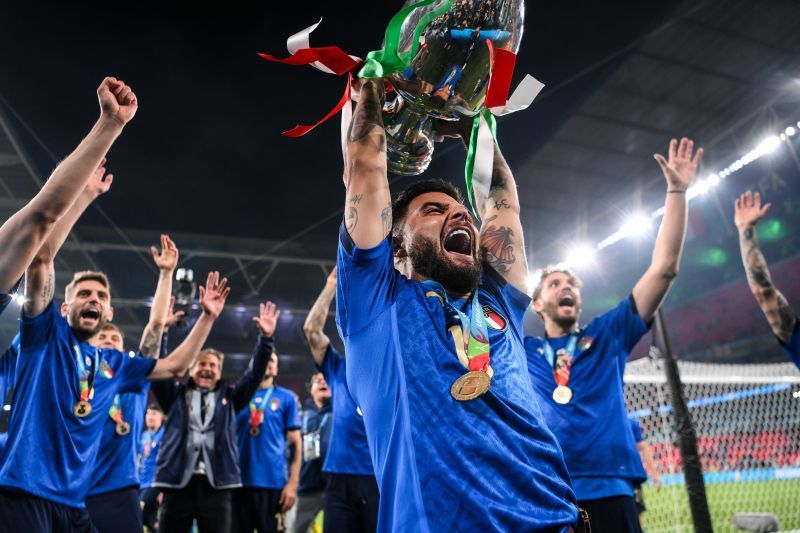 Insigne celebrating Italy&#039;s Euro 2020 victory