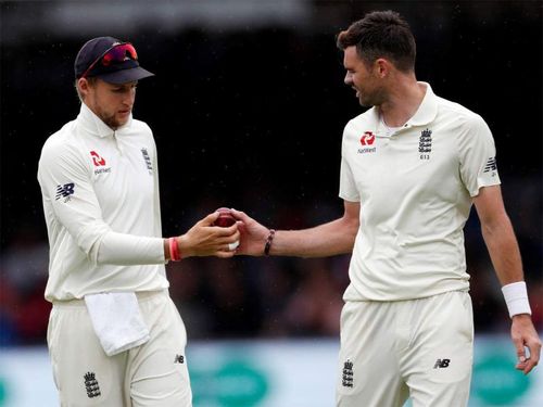 James Anderson (R) and Joe Root